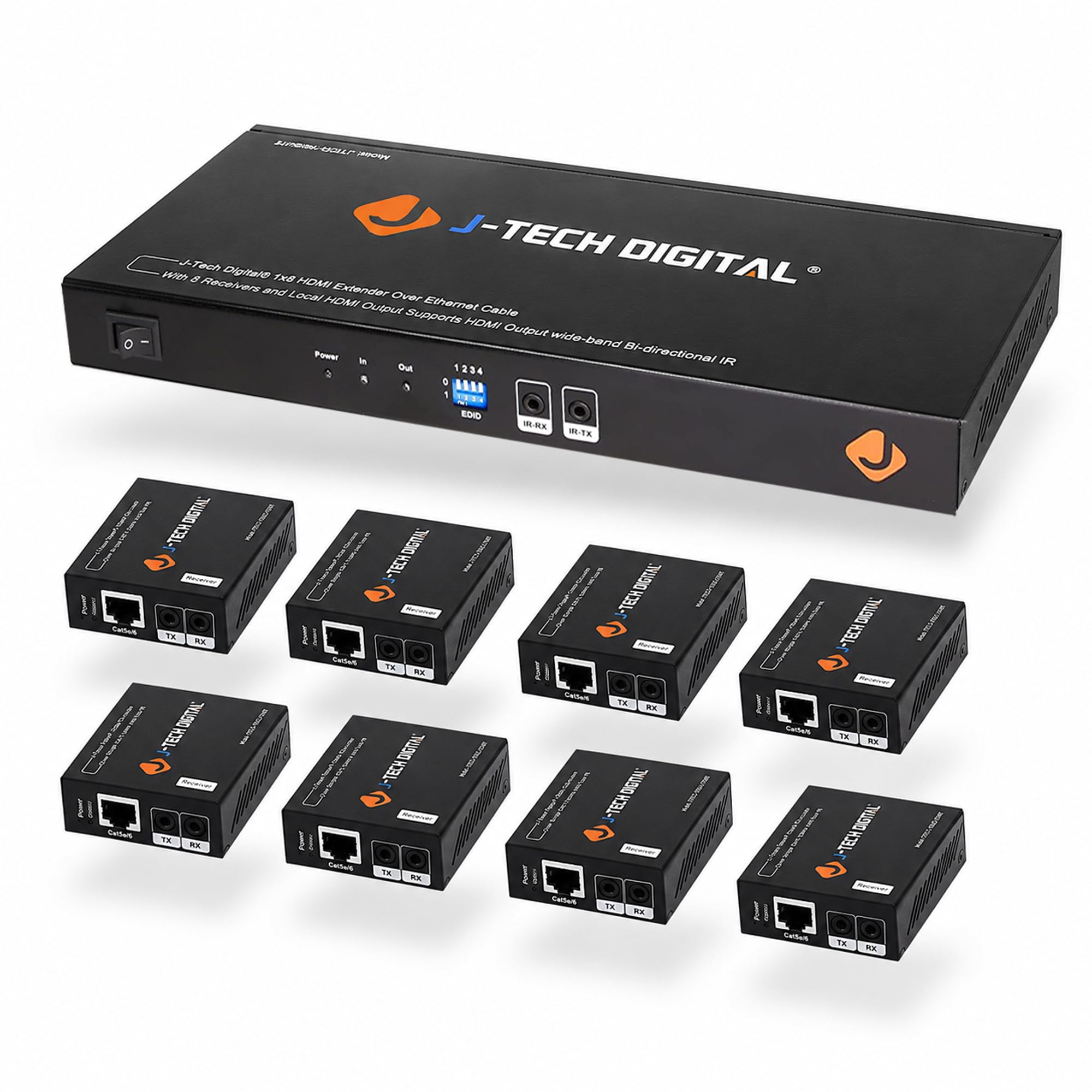 Amazon.com: J-Tech Digital 1x8 HDMI Extender Splitter/HDMI